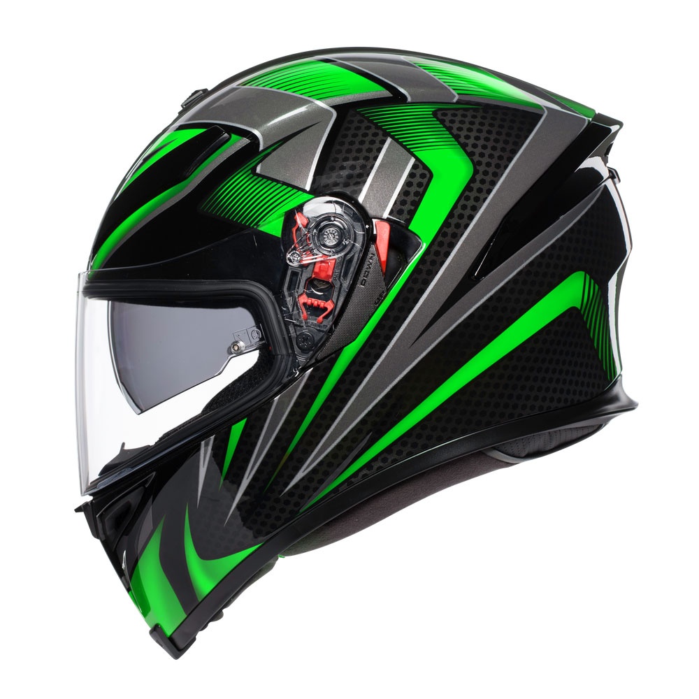 green black motorcycle helmet