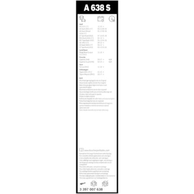 BOSCH Aero Twin Комплект чистачки A638S 650/530 мм. - Image 5