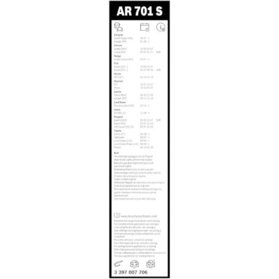 BOSCH Aero Twin Комплект чистачки AR701S 650/500 мм. - Image 5