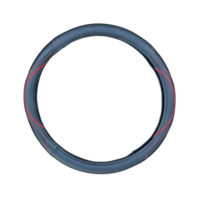 MICHELIN Калъф за волан 36,8-39,4 см. - черен с червен шев - ML-1002-NR