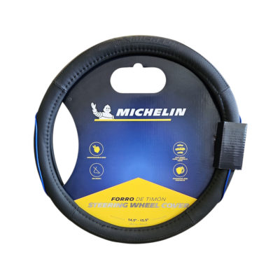 Michelin Калъф за волан 36,8-39,4 см. - черен със син шев - ML-1003-NAZ