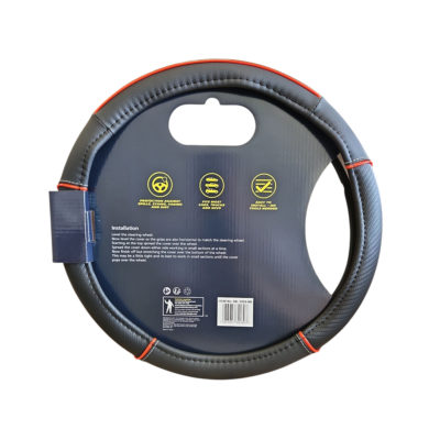 Michelin Калъф за волан 36,8-39,4 см. - черен с червен шев - ML-1004-NR - Image 2