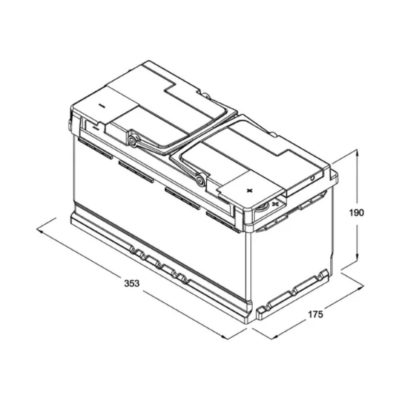 Акумулатор BOSCH POWER AGM 95AH 850A (EN) R+ - Image 4