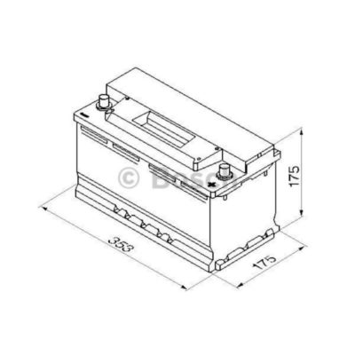 Car battery BOSCH S3 88Ah 740A (EN) R+ - Image 3
