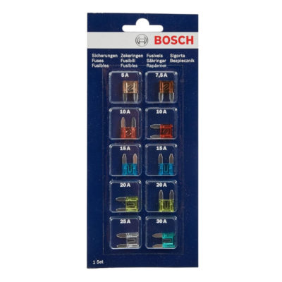 BOSCH Комплект мини бушони 10 бр. 5А-30А