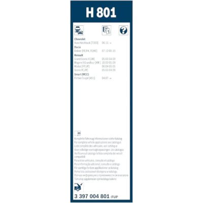 BOSCH Rear задна чистачка H801 260 мм. - Image 4