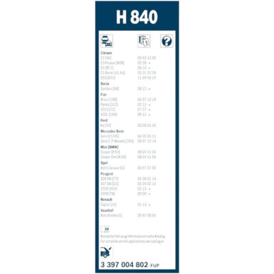 BOSCH Rear задна чистачка H840 290 мм. - Image 4