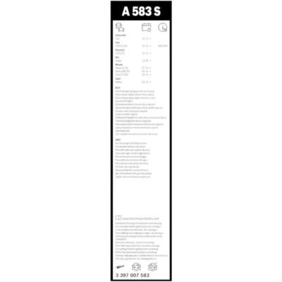 BOSCH Aero Twin Комплект чистачки A583S 650/340 мм. - Image 5