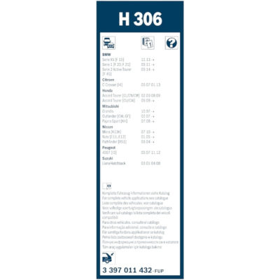 BOSCH Rear задна чистачка H306 300 мм. - Image 3