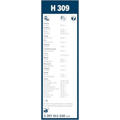 BOSCH Rear задна чистачка H309 300 мм. - Image 4