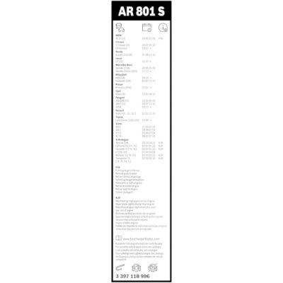BOSCH Aero Twin Комплект чистачки AR801S 600/530 мм. - Image 5