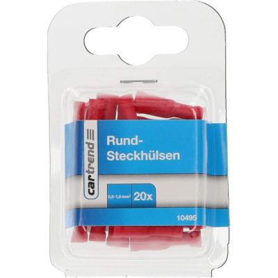 CARTREND Клеми кръгли, женски, 20 бр. червени - Image 3