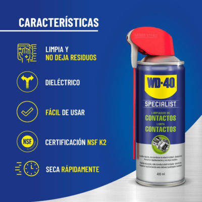 Спрей за почистване на ел. контакти WD-40 Specialist 400 мл. - Image 2