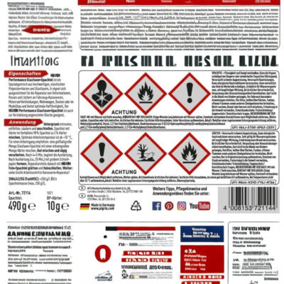 NIGRIN Performance fibre glass filling paste 500gr - Image 2