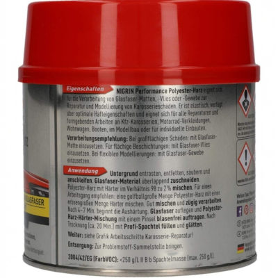 NIGRIN Performance polyester resin 500gr - Image 2