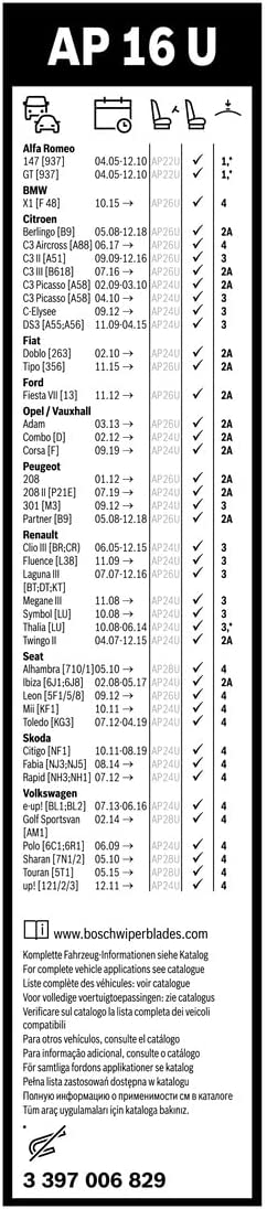 BOSCH Aero Twin Чистачка 400 мм. AP16U - Image 3