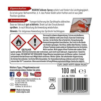 NIGRIN Talc Spray 100 ml NIGRIN Talc Spray 100 ml
