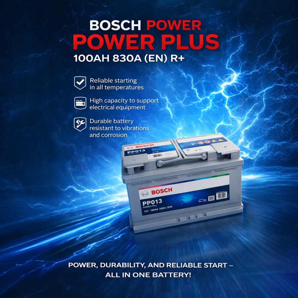BOSCH POWER PLUS Battery 100Ah 830A (EN) R+ - Image 3