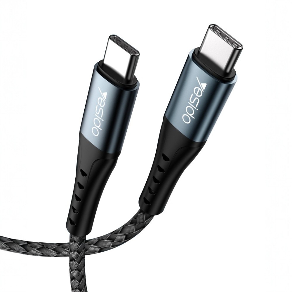YESIDO USB Type-C to Type-C Phone Cable, 200 cm (max 60W), 5Gbps - Image 2